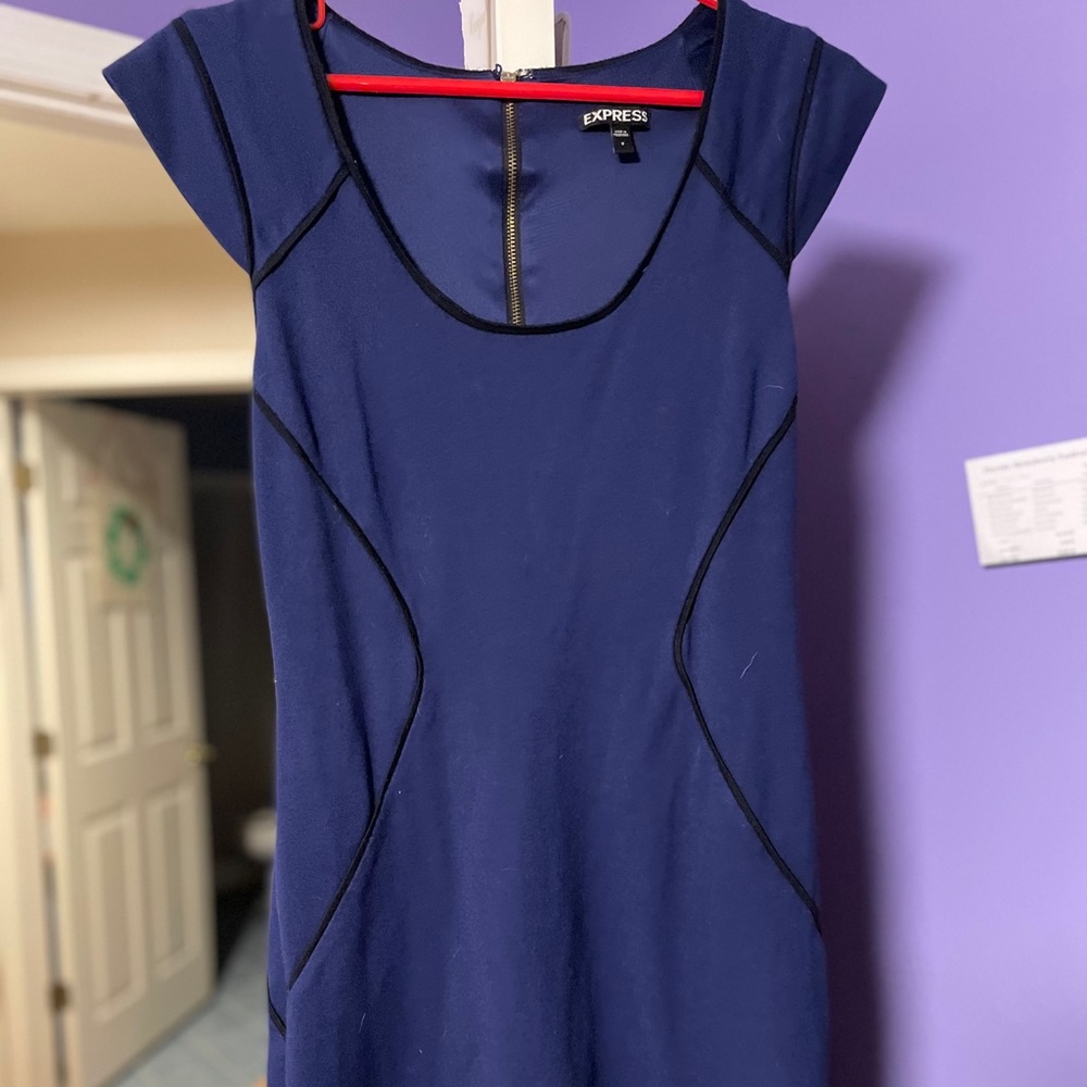 Express blue business dress